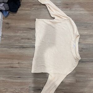 American Eagle Outfitters Cream Crew Neck Sweater